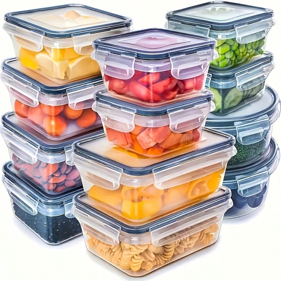 Meal Prep Freezer - 24 Wadah Penyimpanan Makanan dengan Tutup