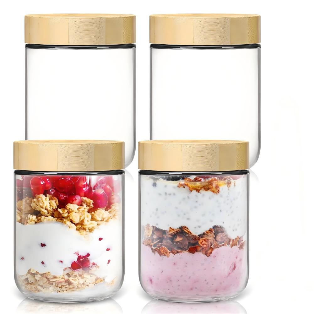 Meal Prep Overnight Oats - 4 Wadah Overnight Oats 16oz dengan