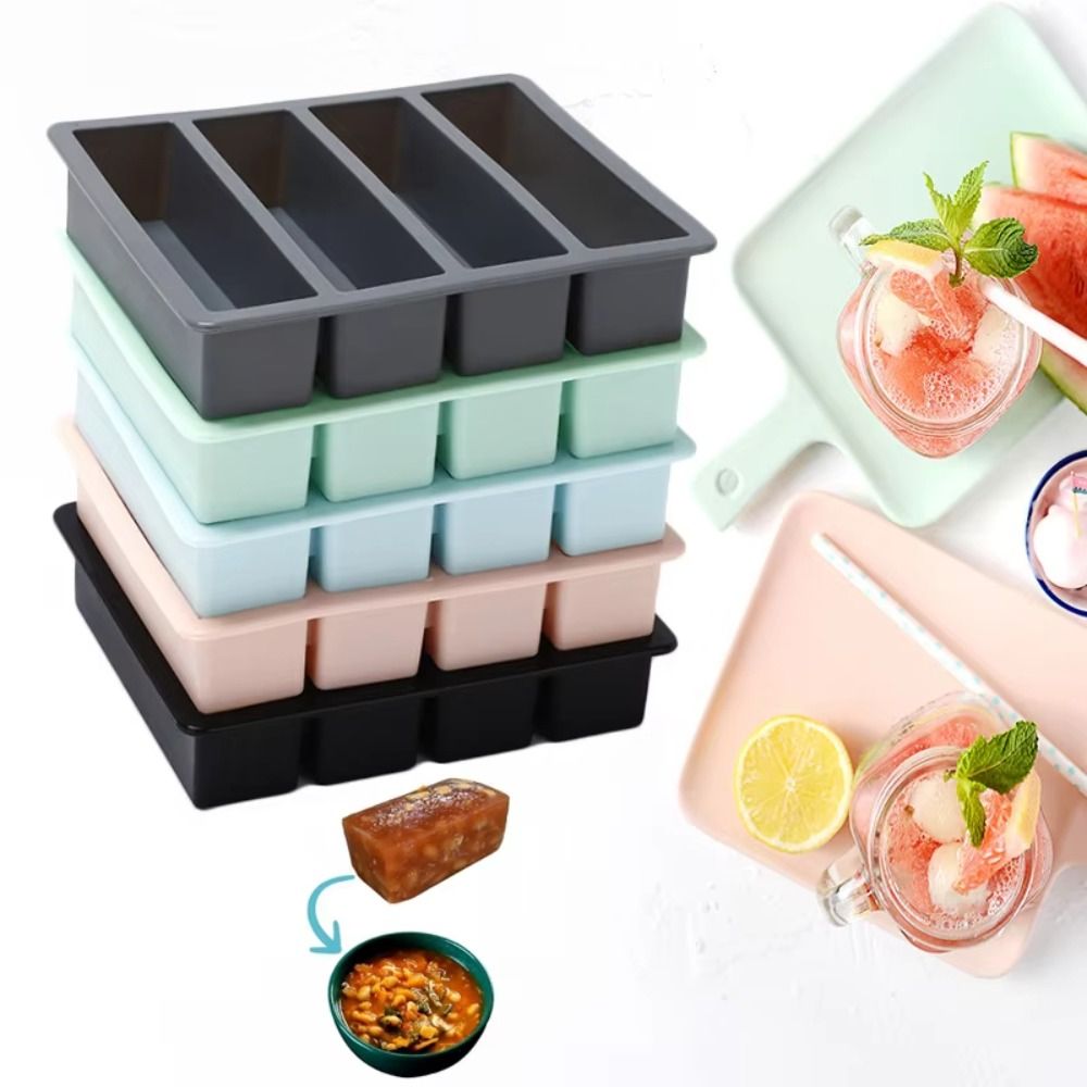 Meal Prep Freezer - Cetakan Es Silikon 4 Kotak Besar