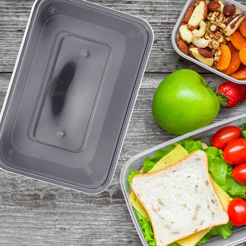 Meal Prep Rice - 50 Buah Kotak Makanan Persegi Panjang