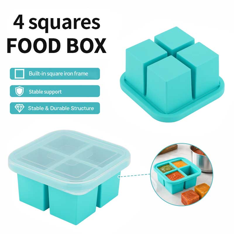 Meal Prep Easy - Kotak Penyimpanan Makanan Silikon 4 Kompartemen