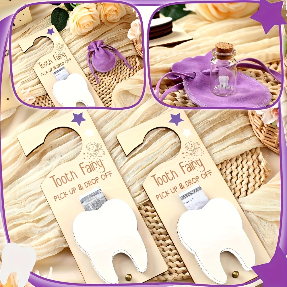 Glass Container Set - Dekorasi Papan Tanda Peri Gigi, Set