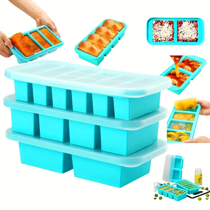 Meal Prep Freezer - Cetakan Baki Beku Silikon 2 atau