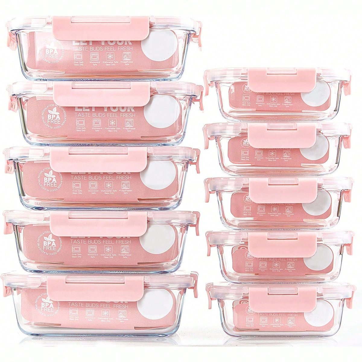 Meal Prep Day - 10 Wadah Makanan Kaca, Wadah Penyimpanan
