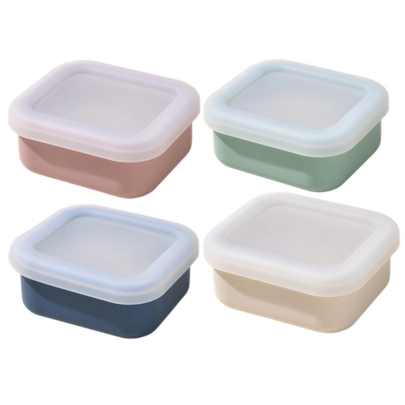 Meal Prep Freezer - Cetakan Silikon AB33-4-Pack Dengan Tutup Untuk