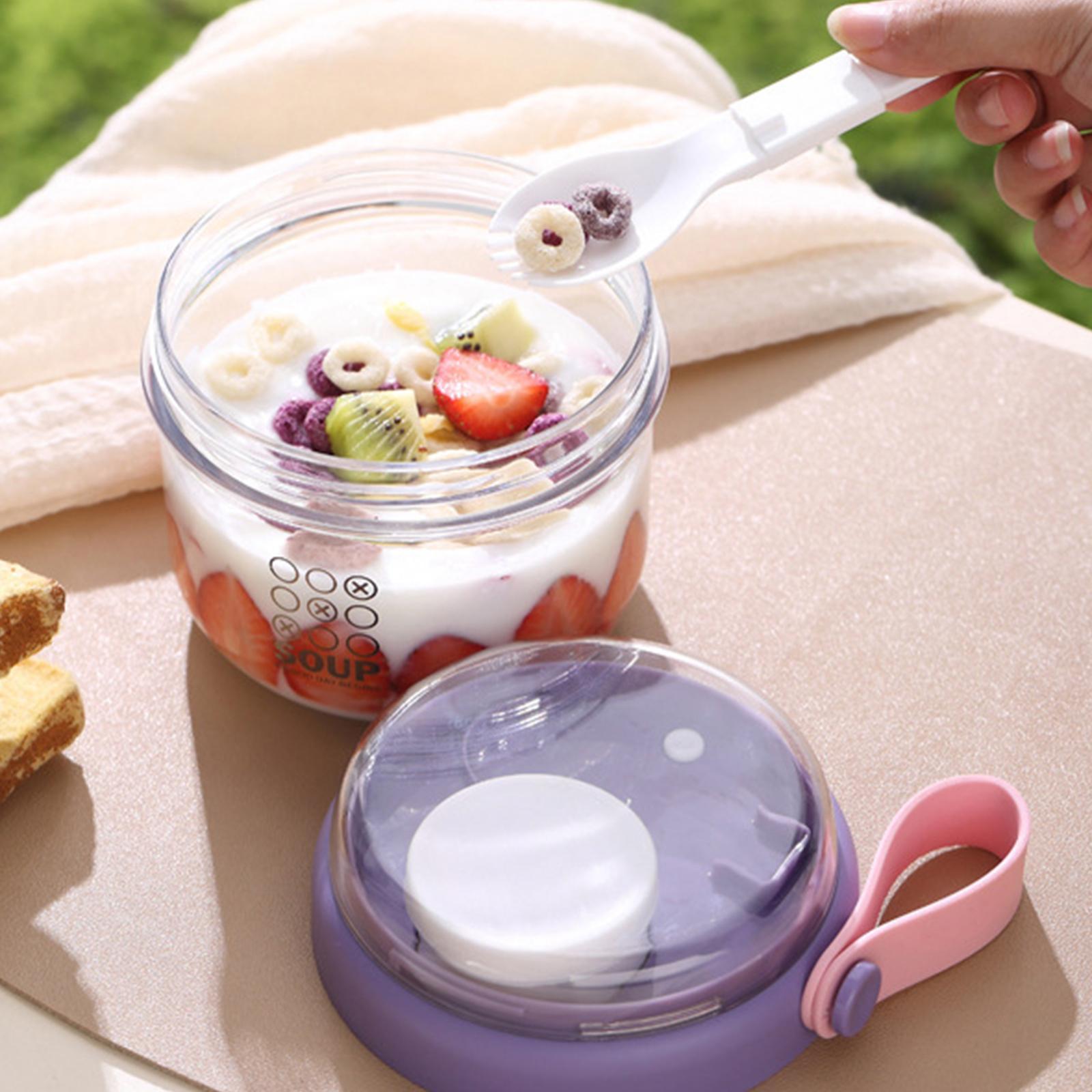 Meal Prep Overnight Oats - Wadah Salad Cup dengan Tutup Kedap