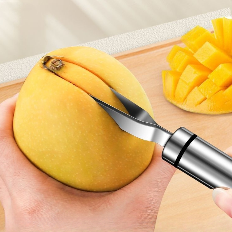 Mango Splitter Tool - Penghilang Inti Mangga Baja Tahan Karat