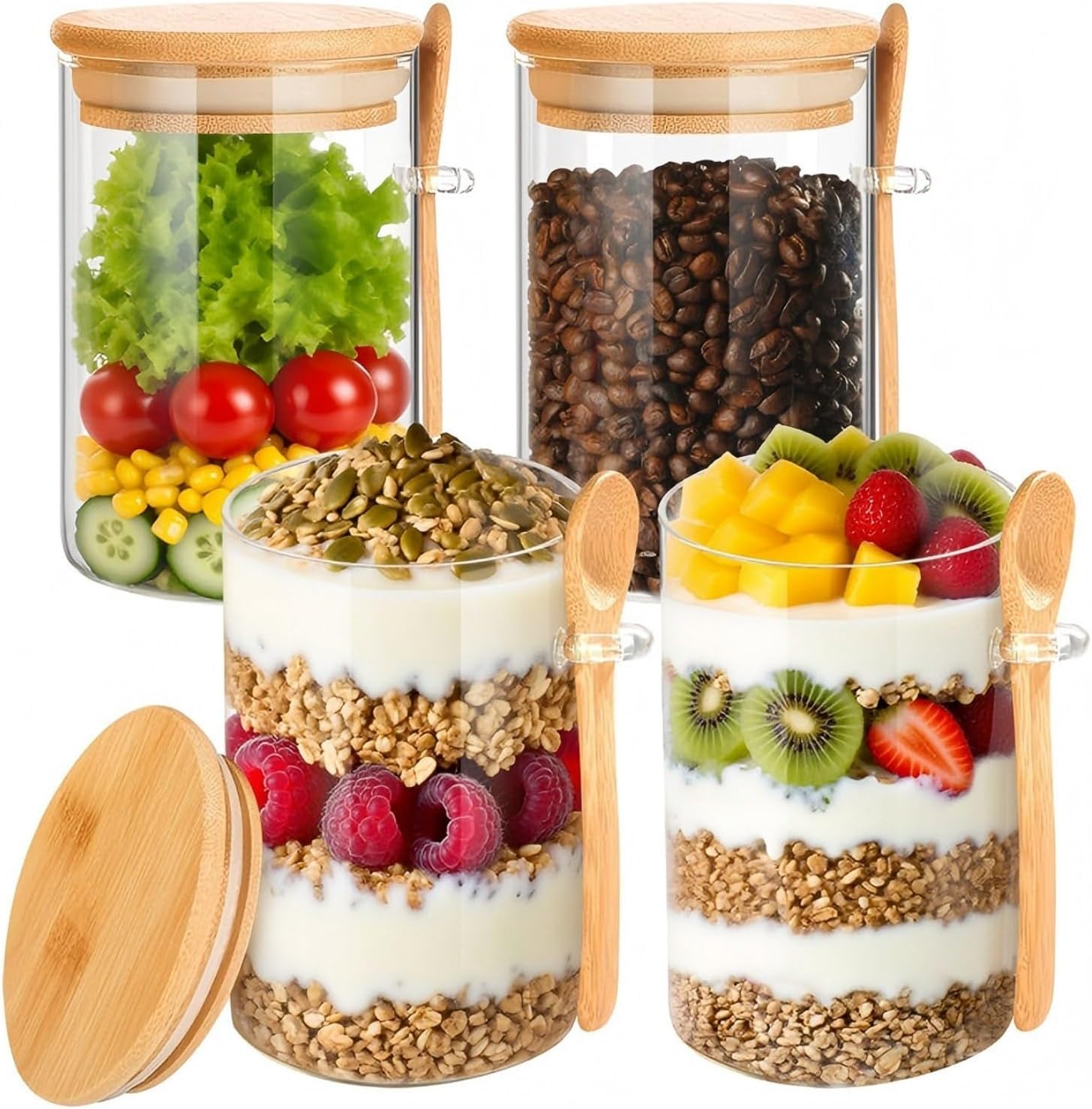 Wadah Oatmeal Siap Saji Tyrixm - Meal Prep Overnight Oats ulasan dan harga
