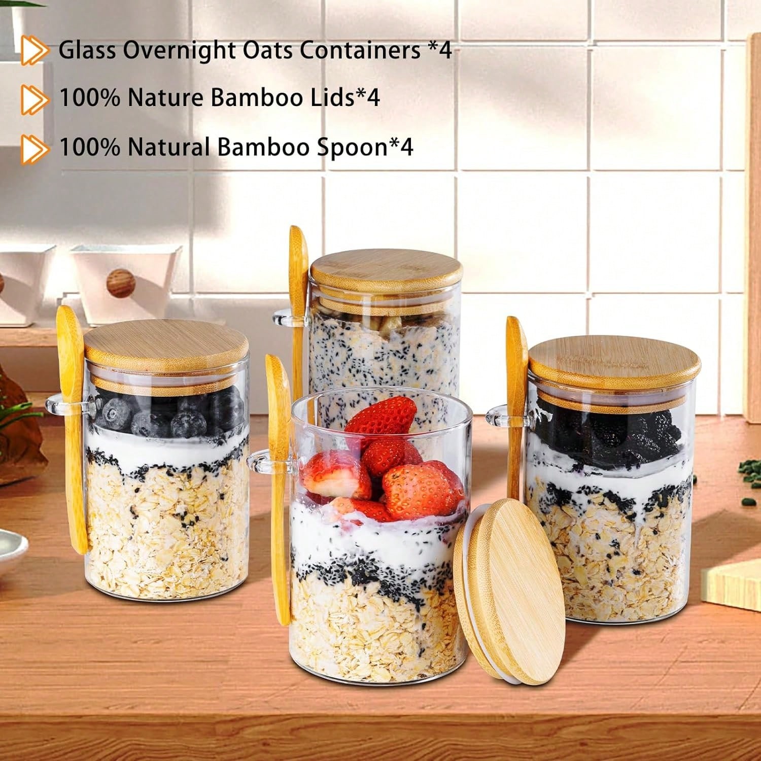 Wadah Oatmeal Siap Saji Tyrixm - Meal Prep Overnight Oats ulasan dan harga