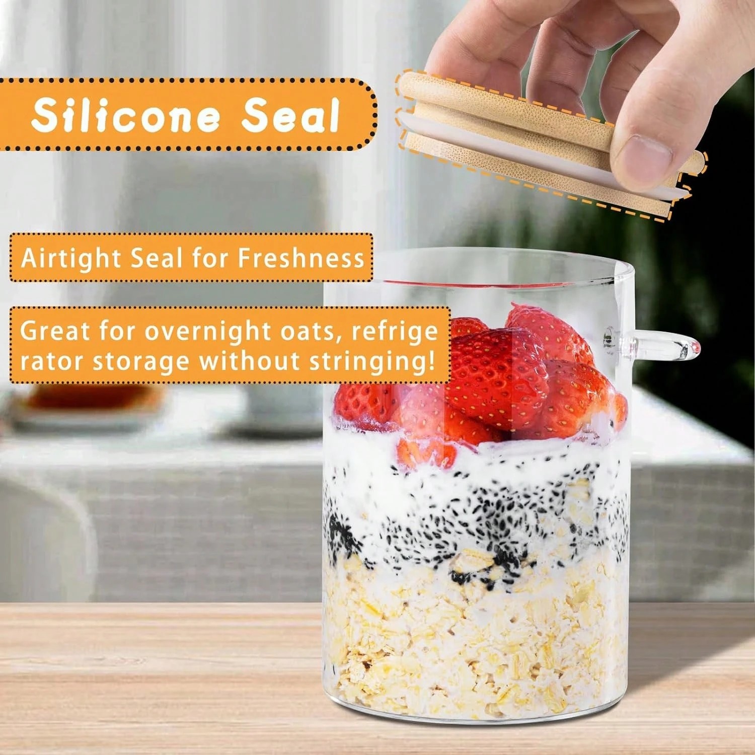 Wadah Oatmeal Siap Saji Tyrixm - Meal Prep Overnight Oats ulasan dan harga