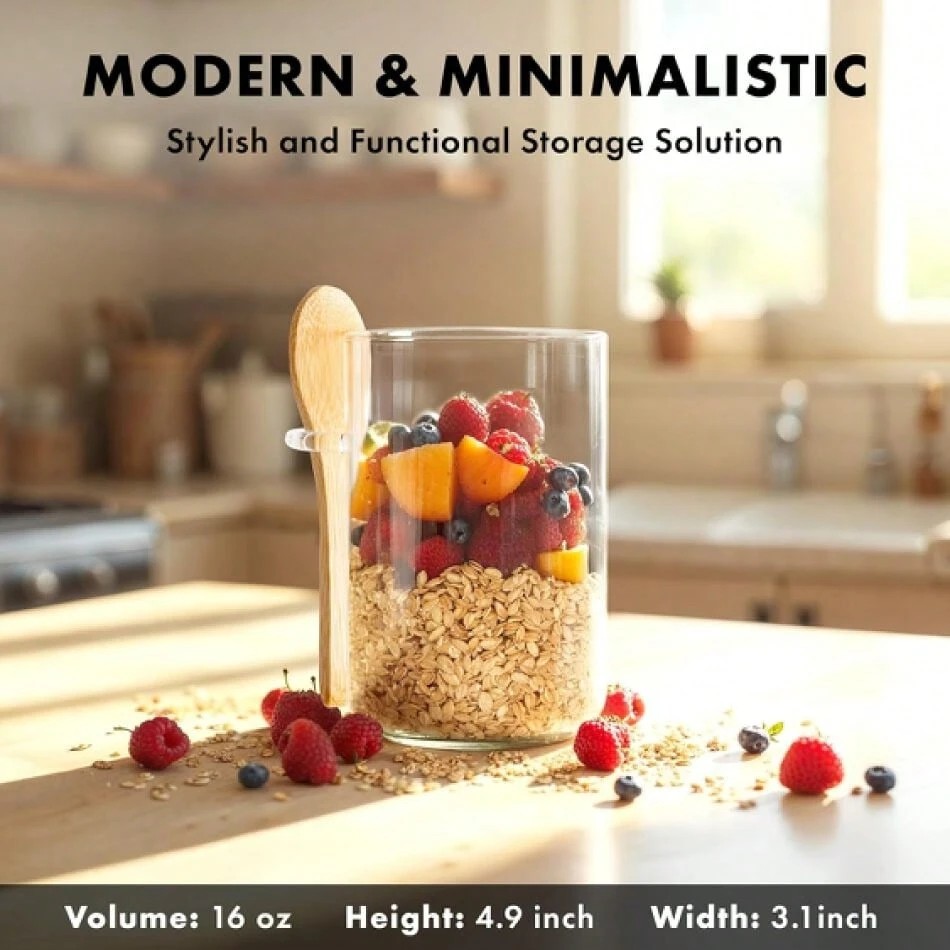 Wadah Oatmeal Siap Saji Tyrixm - Meal Prep Overnight Oats ulasan dan harga