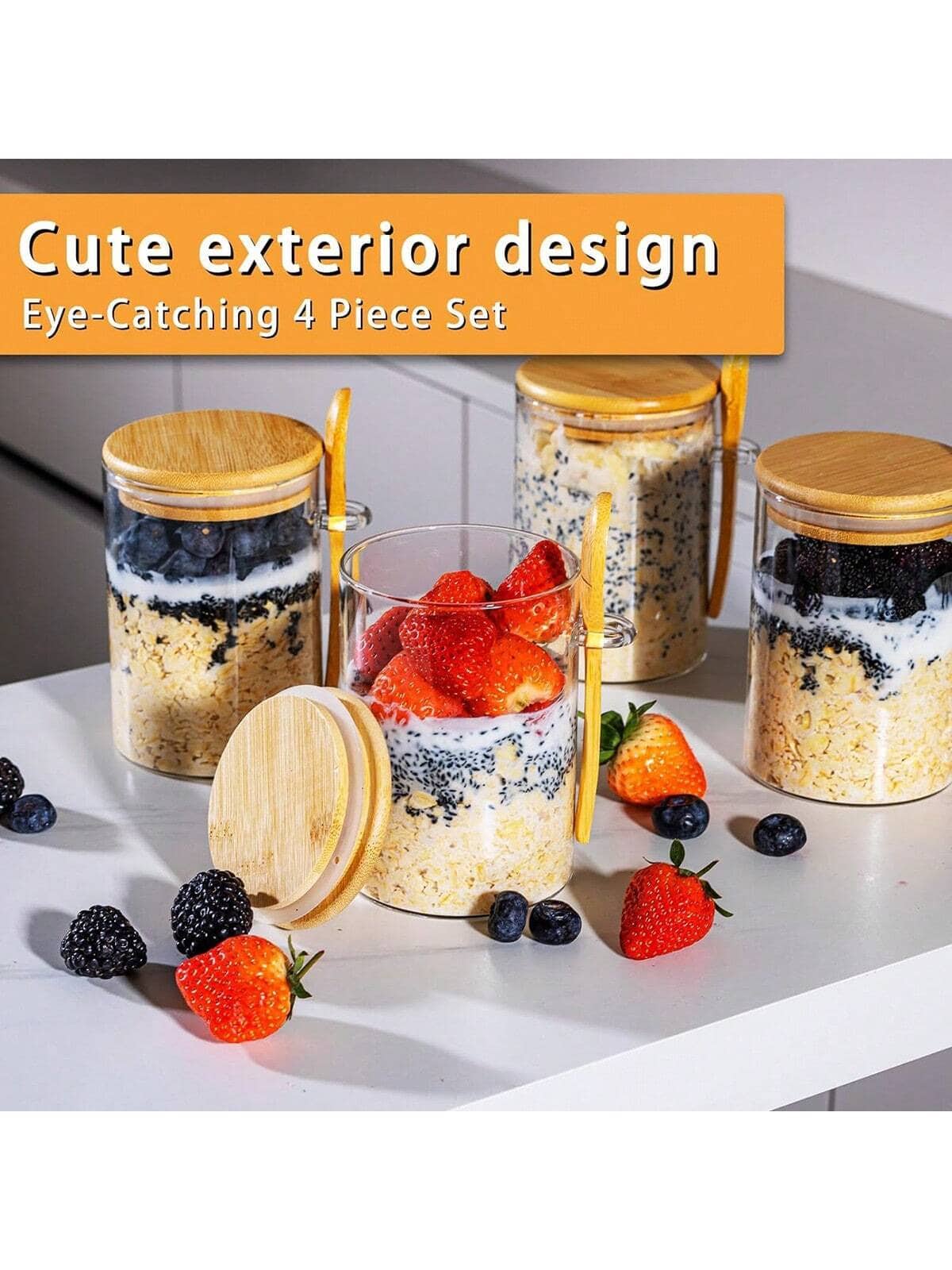 4 Wadah Penyimpanan Makanan Ka - Meal Prep Overnight Oats ulasan dan harga