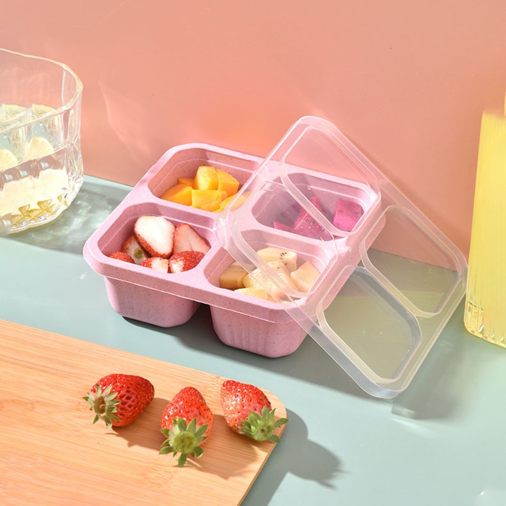 1 Buah Wadah Makanan 4 Kompart - Meal Prep Day ulasan dan harga
