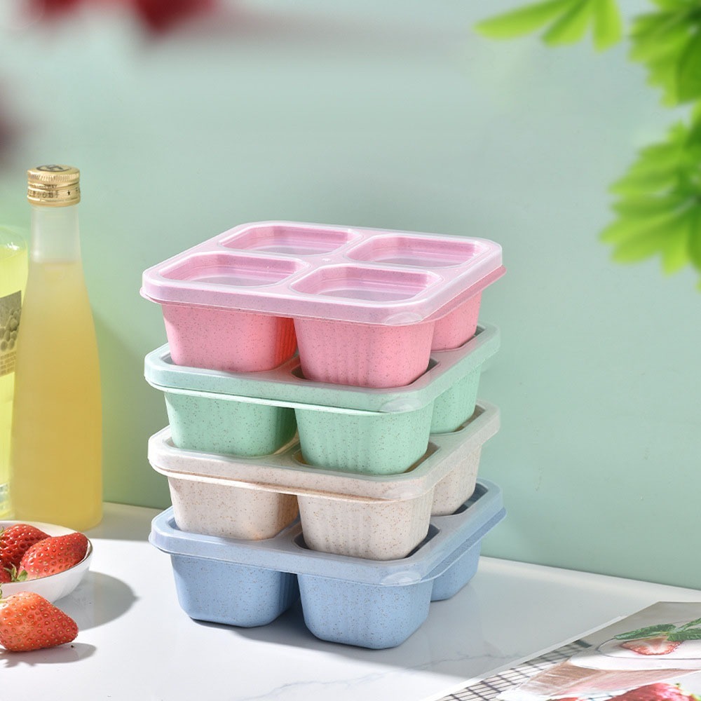 1 Buah Wadah Makanan 4 Kompart - Meal Prep Day ulasan dan harga