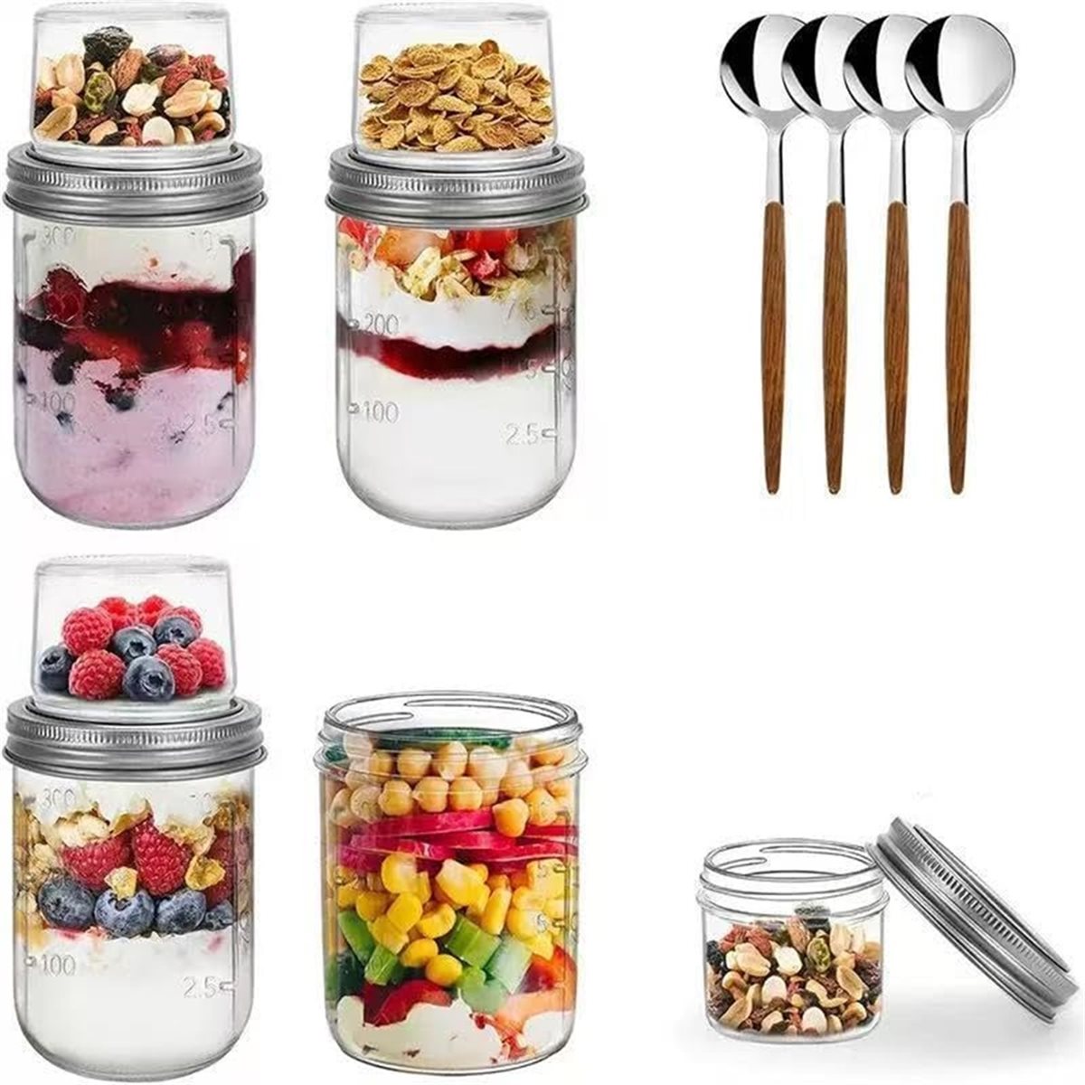 Wadah Overnight Oats BAAE deng - Meal Prep Overnight Oats ulasan dan harga