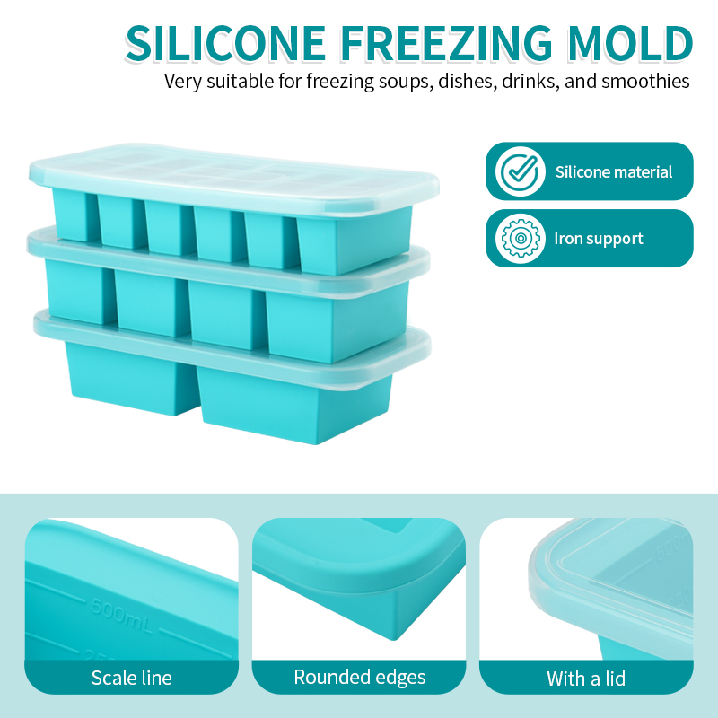 Cetakan Baki Beku Silikon 2 at - Meal Prep Freezer ulasan dan harga