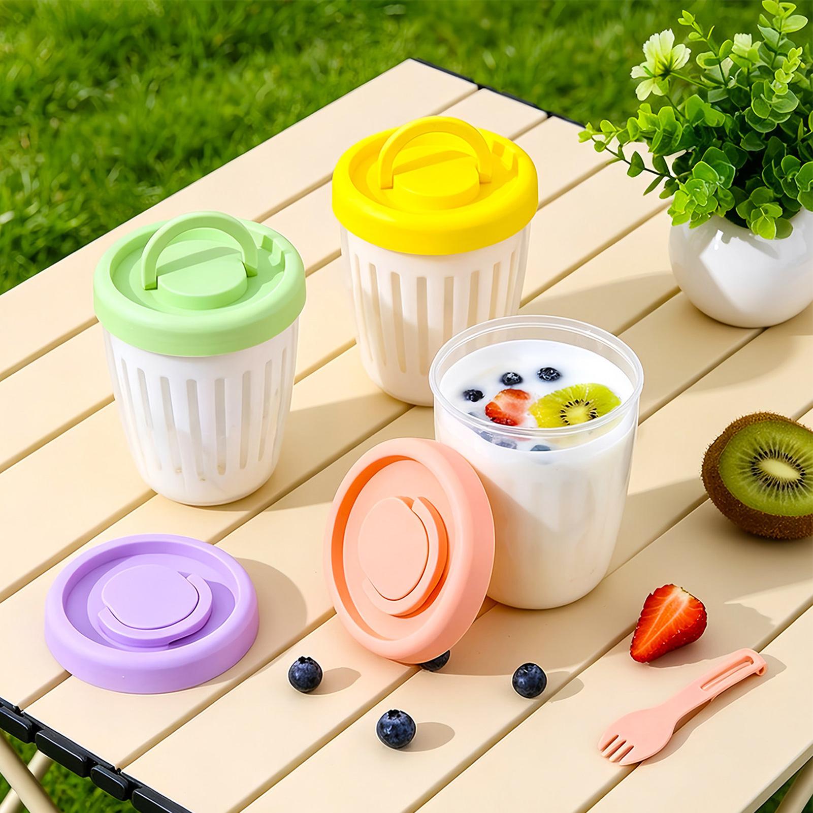 Cangkir Yogurt Dengan Tutup, W - Meal Prep Overnight Oats ulasan dan harga