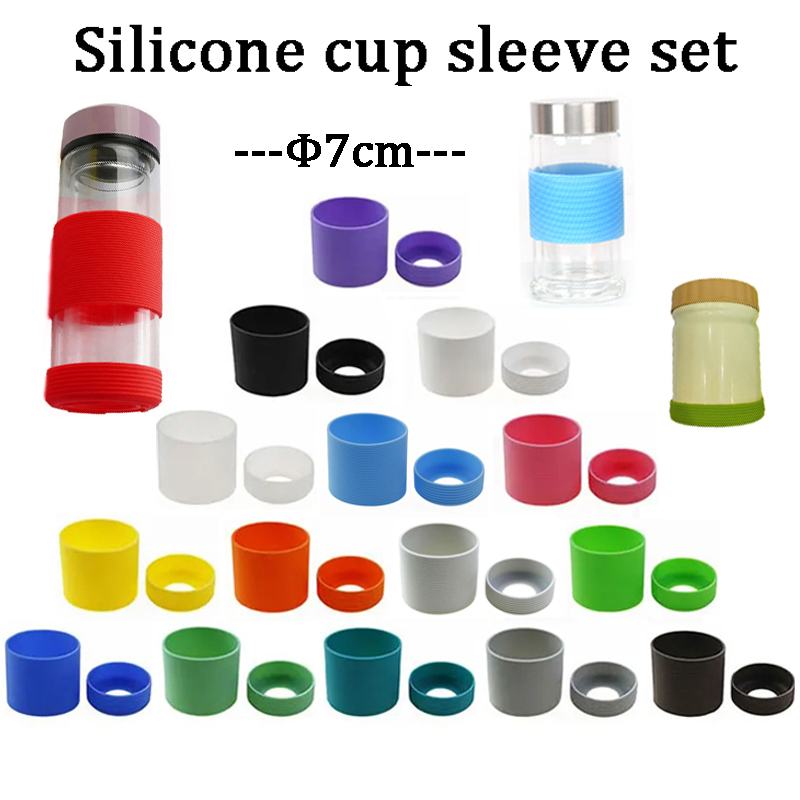 Set Sarung Cangkir Silikon 7Cm - Glass Container Set ulasan dan harga
