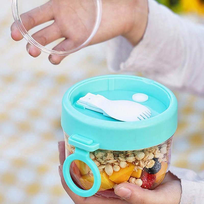 Dan Wadah Makanan 600ml Spoon, - Meal Prep Overnight Oats ulasan dan harga