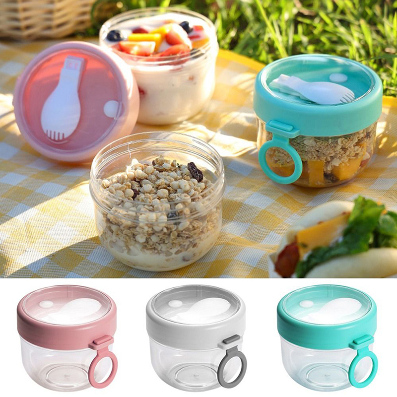 Dan Wadah Makanan 600ml Spoon, - Meal Prep Overnight Oats ulasan dan harga