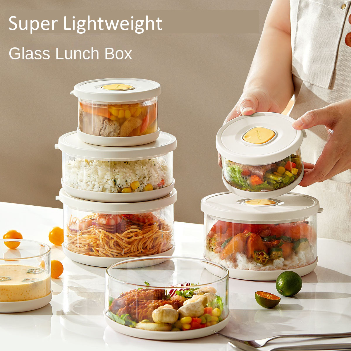 Mangkuk Kaca dengan Tutup Keda - Meal Prep Rice ulasan dan harga