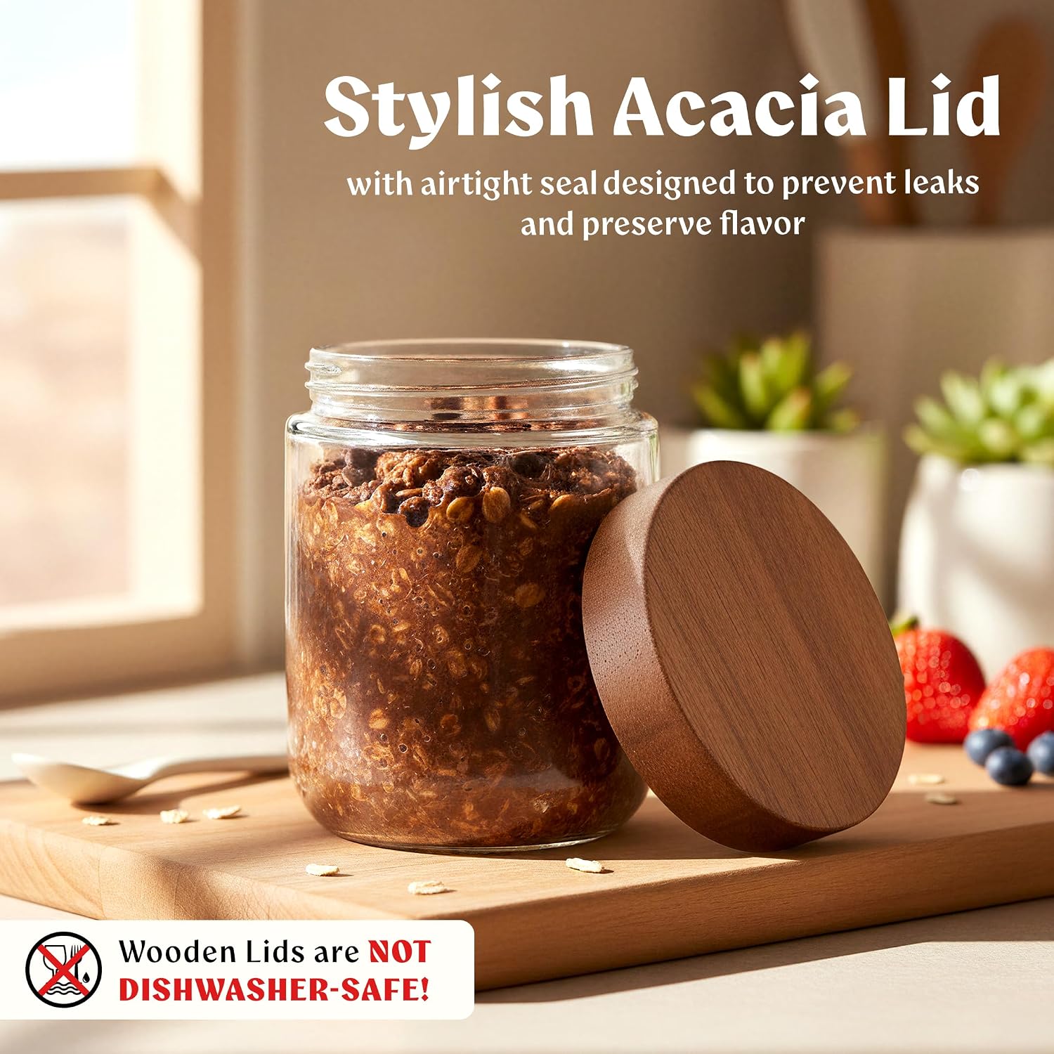 Stoples Persiapan Makanan Kaca - Meal Prep Overnight Oats ulasan dan harga
