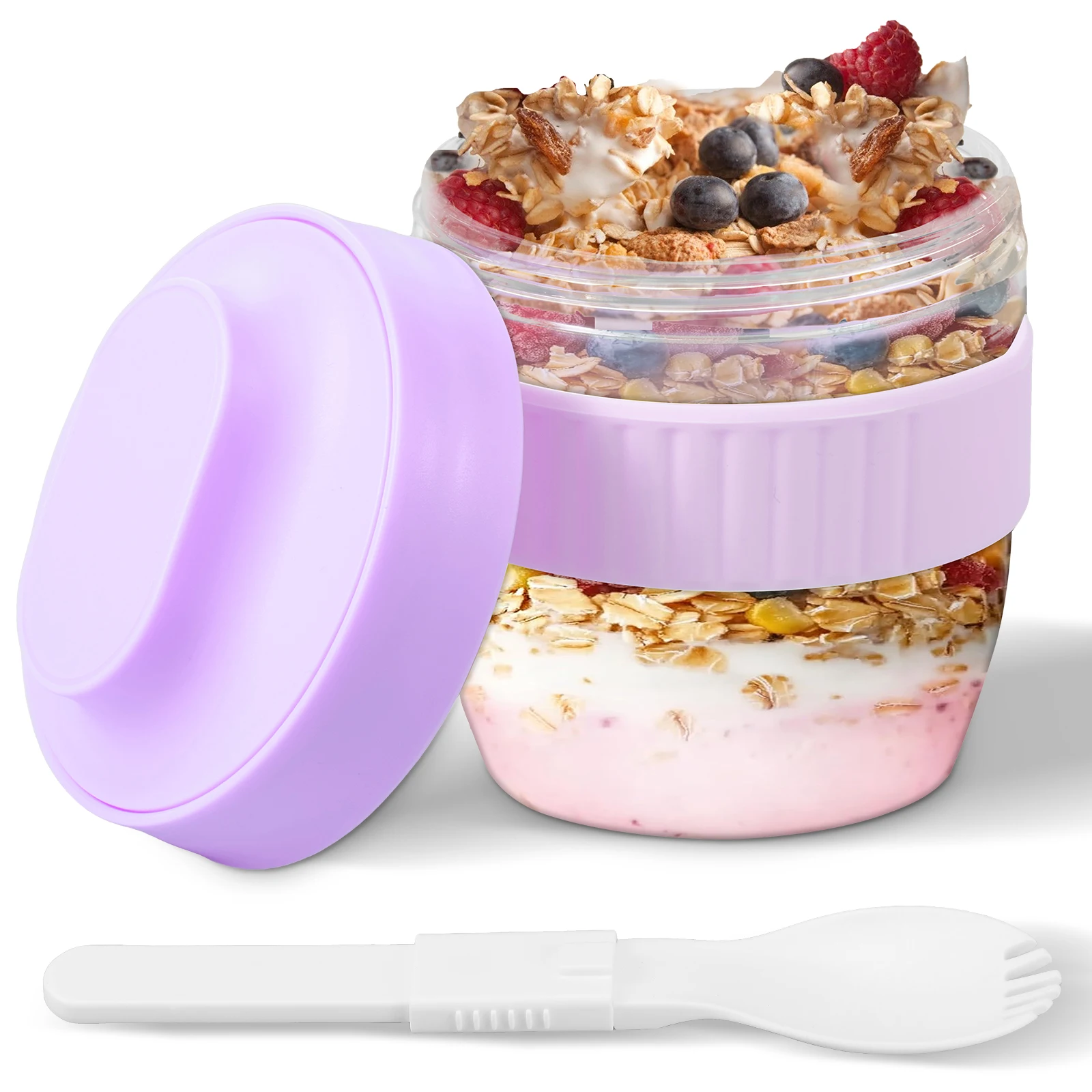 Wadah Overnight Oats Dua Lapis - Meal Prep Overnight Oats ulasan dan harga
