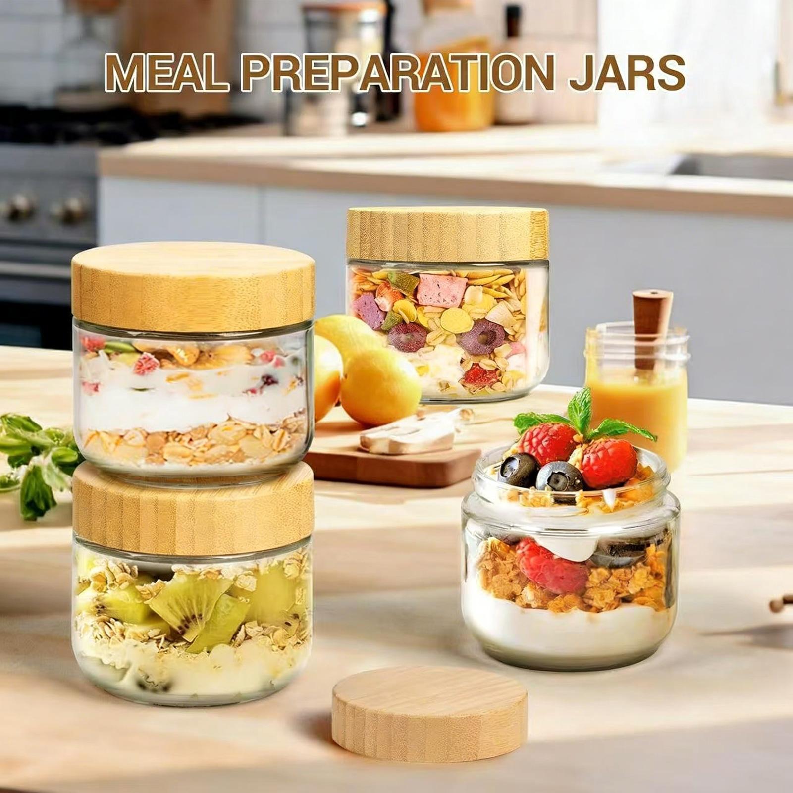 Wadah Overnight Oats 4 Buah, S - Meal Prep Overnight Oats ulasan dan harga